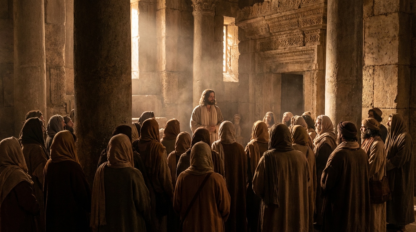 Gospel reflection illustration for John 7:1-2, 10, 25-30