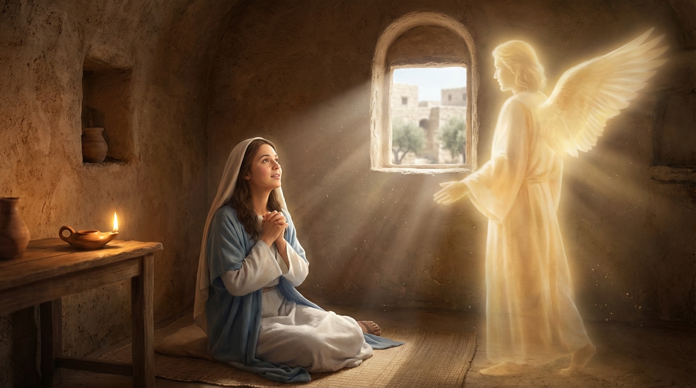 Gospel reflection illustration for Luke 1:26-38