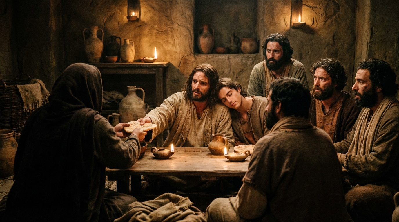 Gospel reflection illustration for John 13:21-33, 36-38