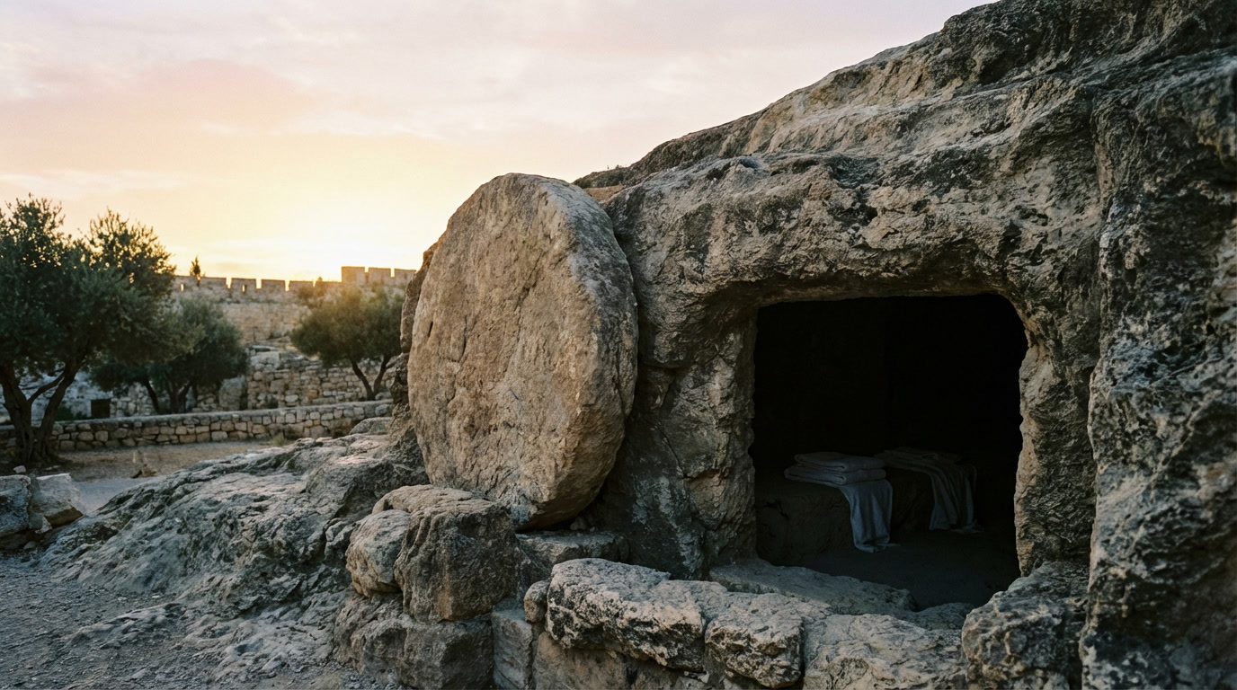 Gospel reflection illustration for John 20:1-9