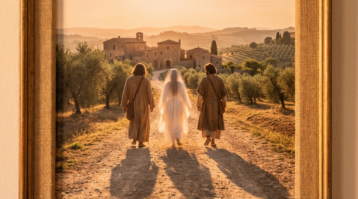 Gospel reflection illustration for Luke 24:13-35
