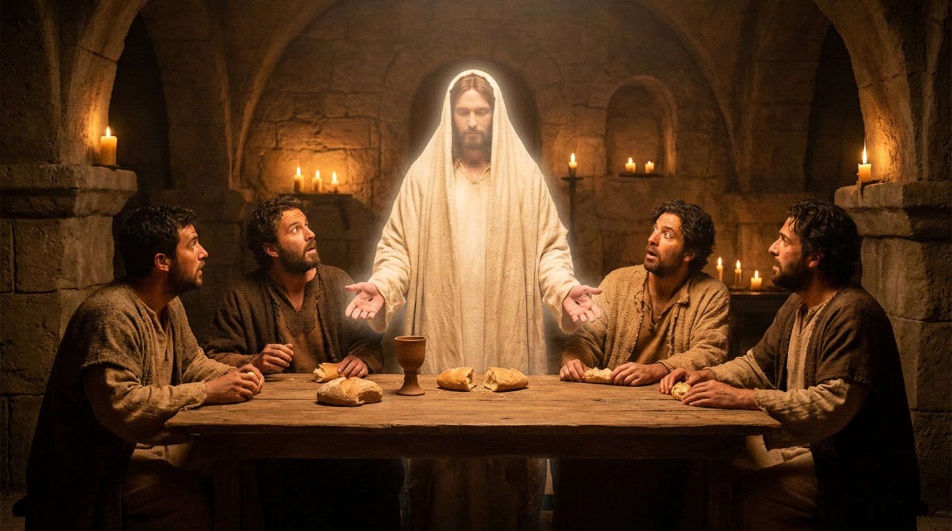 Gospel reflection illustration for Luke 24:35-48