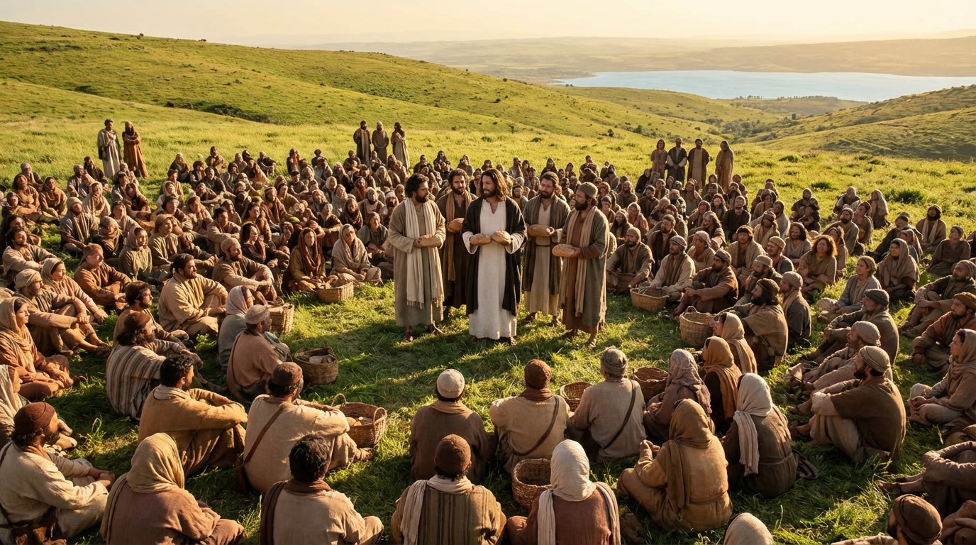 Gospel reflection illustration for John 6:1-15