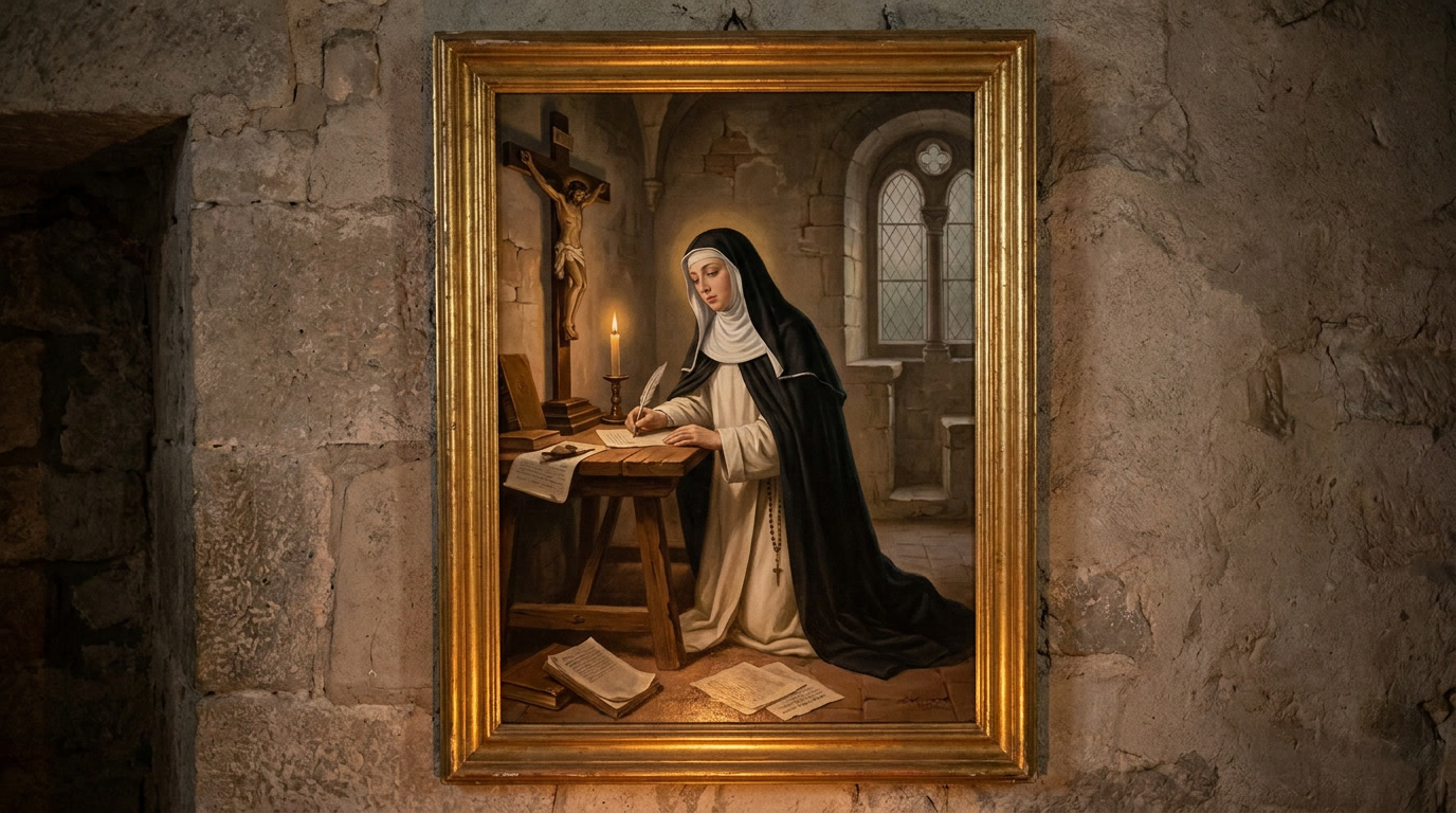 Saint Catherine of Siena - spiritual wisdom illustration