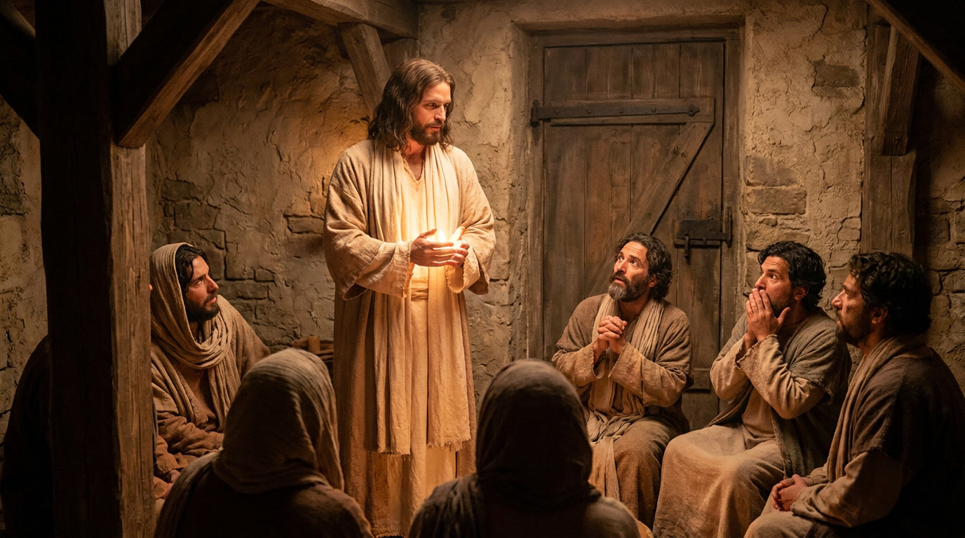 Gospel reflection illustration for John 20:19-23