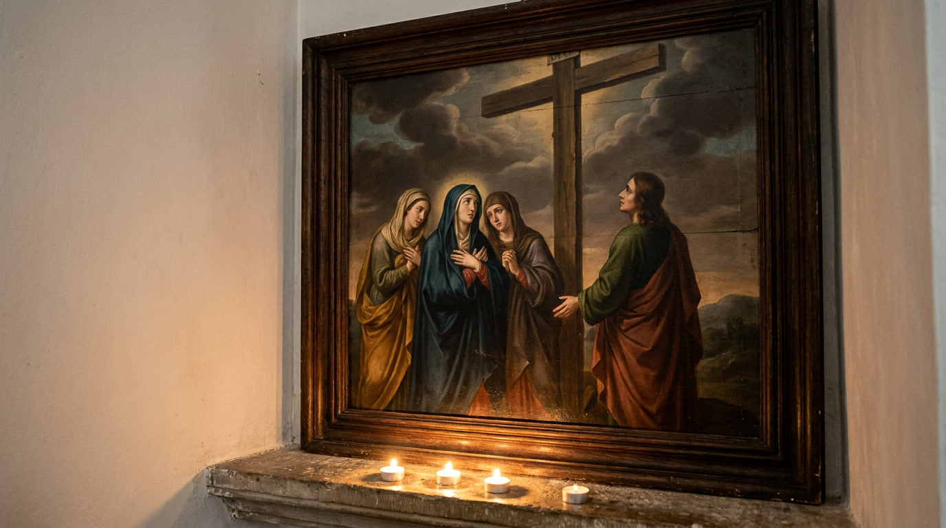 Gospel reflection illustration for John 19:25-34