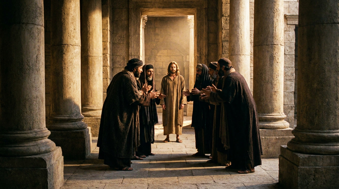 Gospel reflection illustration for Mark 11:27-33