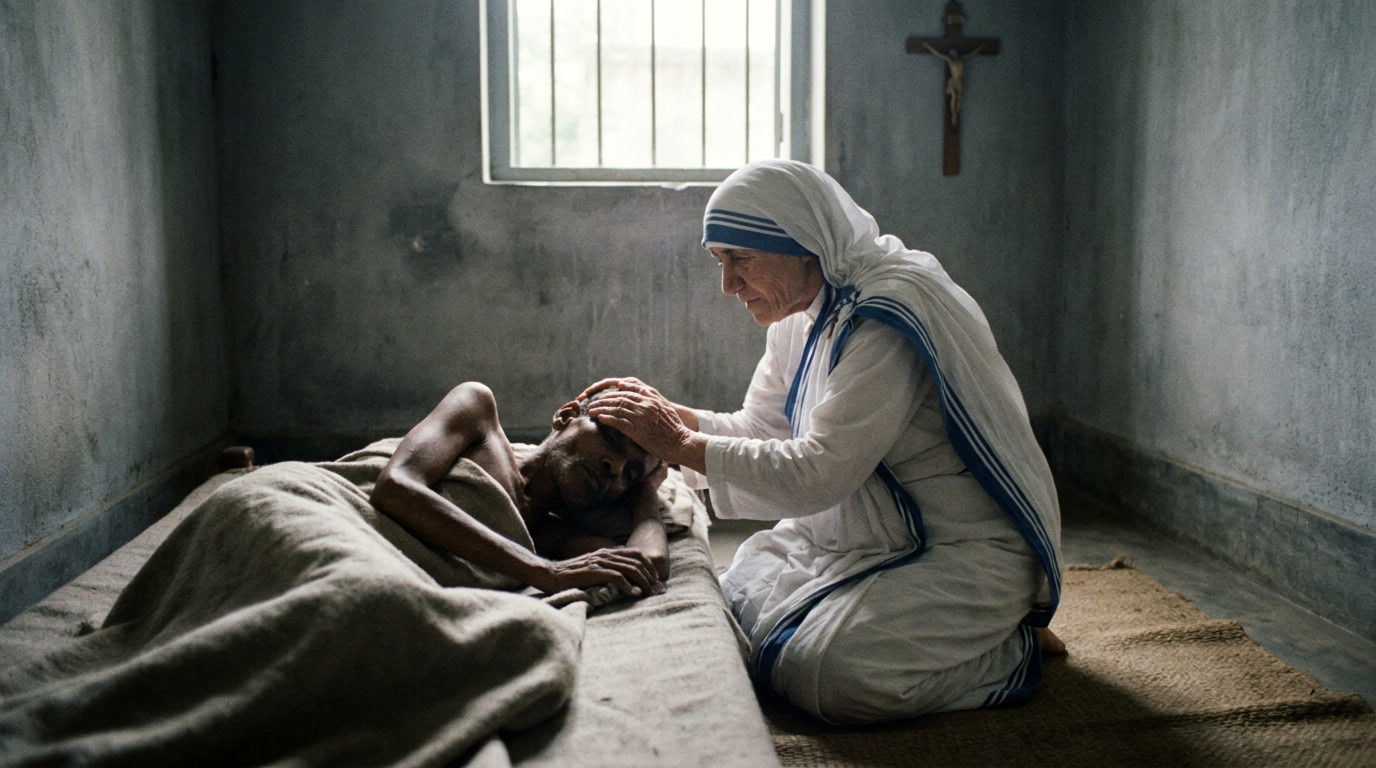 Saint Teresa of Calcutta - spiritual wisdom illustration