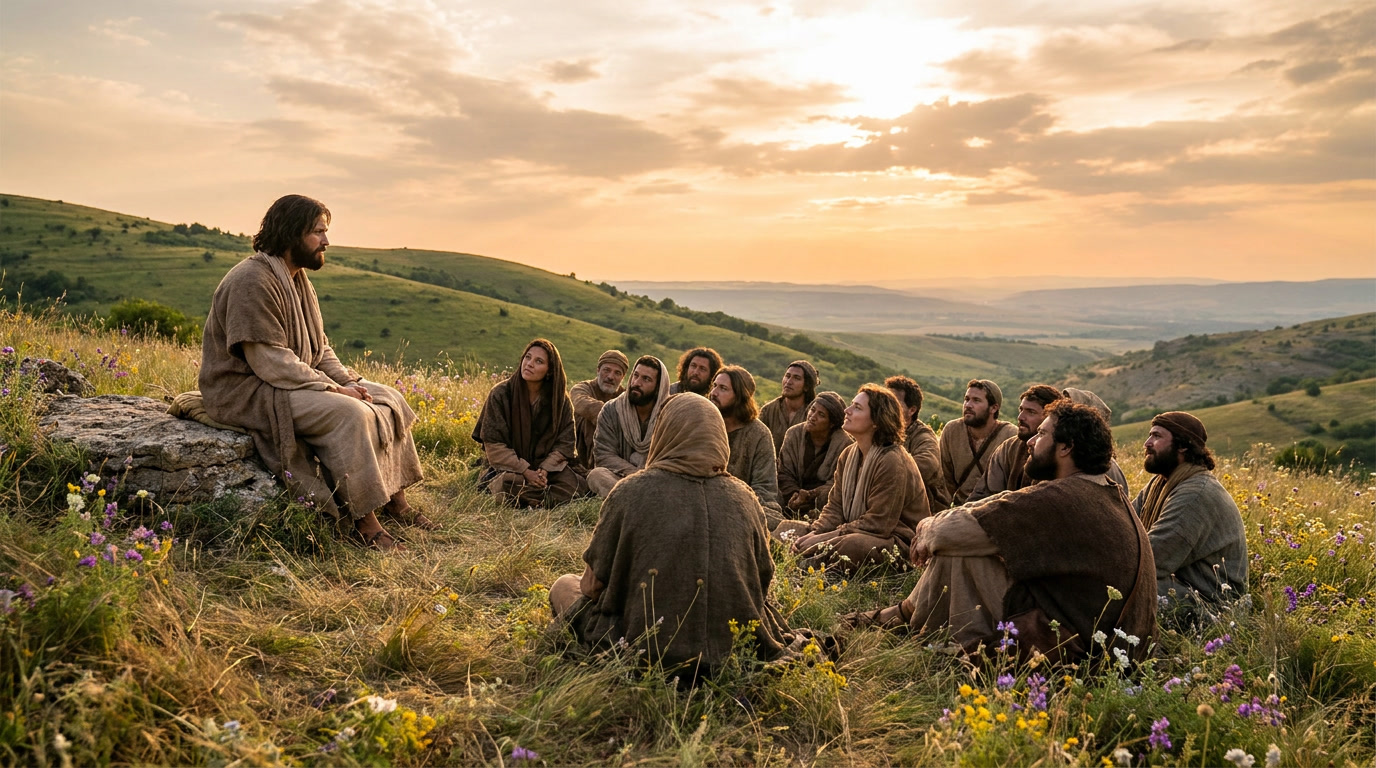 Gospel reflection illustration for Matthew 5:1-12