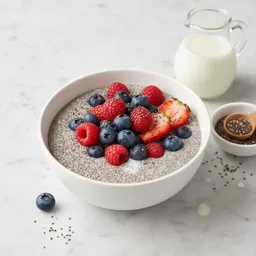 Chia Pudding With Berries And Unsweetened Almond Milk