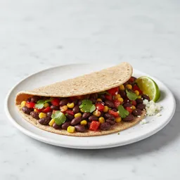 Whole Grain Tortilla With Black Beans And Vegetables