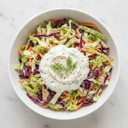 Cabbage And Carrot Salad With Low-fat Greek Yogurt Dressing
