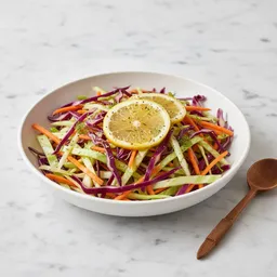 Fresh Cabbage And Carrot Salad With Lemon And Olive Oil Dressing
