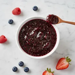 Homemade Fruit Jam With Chia Seeds, No Added Sugar