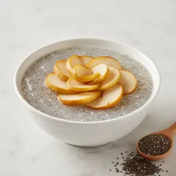 Chia Seed Jelly With Fresh Pears