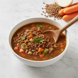 Lentil And Vegetable Broth-based Soup (no Added Salt)