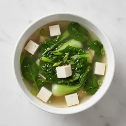 Clear Low-sodium Broth With Tofu And Leafy Greens