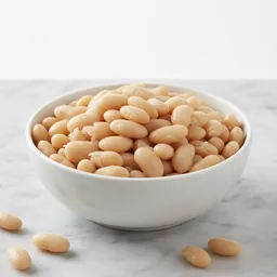 White Beans, Cooked From Dried, No Salt