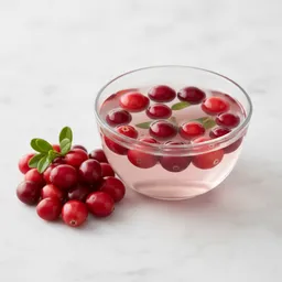 Water Lightly Flavored With Fresh Cranberries