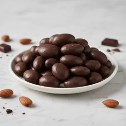 Almonds Coated In Dark Chocolate With Minimal Added Sugars
