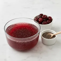 Tart Cherry Juice With Water And Chia Seeds