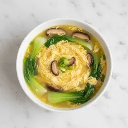 Egg Drop Soup With Bok Choy And Mushrooms
