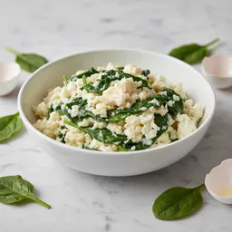 Scrambled Egg Whites With Fresh Spinach