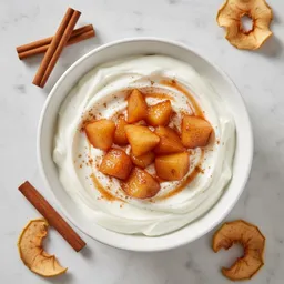 Plain Greek Yogurt With Apples Stewed In Cinnamon