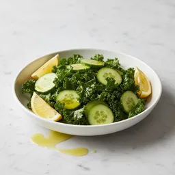 Kale And Cucumber Salad With Olive Oil And Lemon