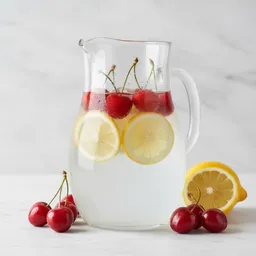 Water With Fresh Cherries And Lemon