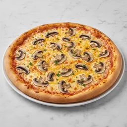 Mushroom And Yellow Cheese Pizza