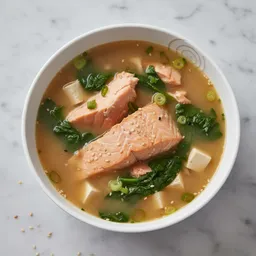 Miso Soup With Salmon And Spinach