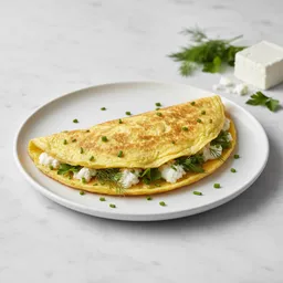 Omelette With Pasture-raised Eggs, Goat Cheese, And Fresh Herbs