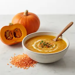 Creamy Pumpkin And Red Lentil Soup