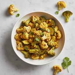 Roasted Cauliflower, Broccoli, And Zucchini Curry (minimal Oil, Herbs)