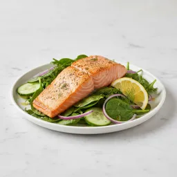 Light Salad With Cooked Salmon