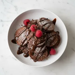 Chocolate Sponge Mini Pancakes