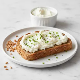 Sprouted Whole Grain Bread With Low-fat Ricotta Cheese