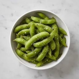 Whole Edamame Beans, Lightly Salted And Steamed