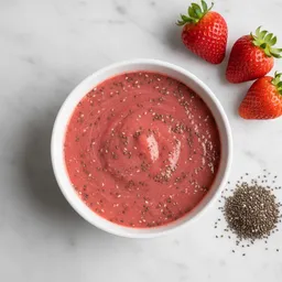 Blended Strawberries With Chia Seeds