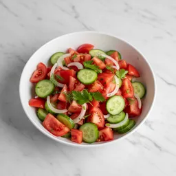 Fresh Vegetable Salad (tomato, Cucumber, Onion, Herbs, No Added Salt Or Sugar)