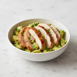 Sliced Turkey Breast Mixed With Mashed Avocado