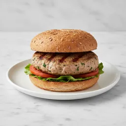 Lean Turkey Patty On Whole Grain Bun (no Sugary Sauces Or Cheese)