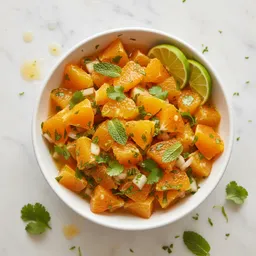 Fresh Orange Salsa (chopped Oranges, Herbs, Lime, No Added Sugars)