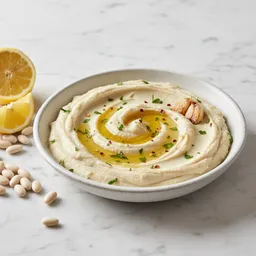 White Bean Dip (pureed White Beans, Olive Oil, Lemon, Garlic)