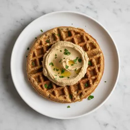 Whole Grain Waffle With Hummus