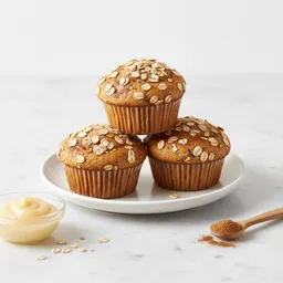 Baked Muffins With Whole Grain Oats, Cinnamon, And Stevia/fruit Puree