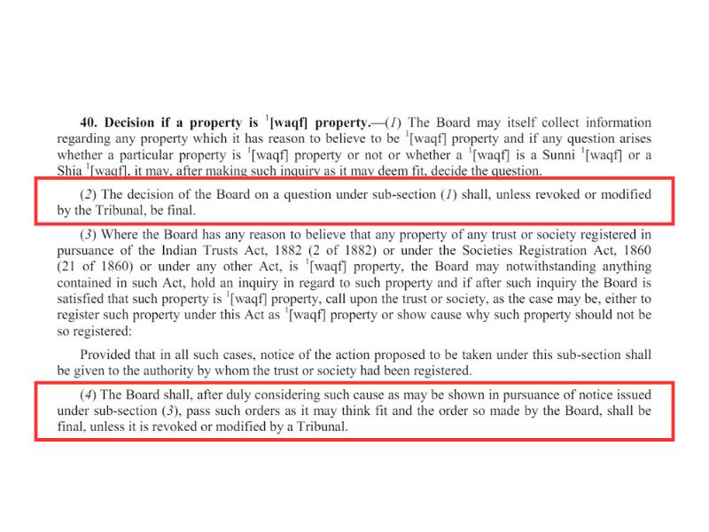 वक़्फ़ बोर्ड किसी भी निजी या सार्वजनिक संपत्ति पर नहीं कर सकता दावा या कब्ज़ा