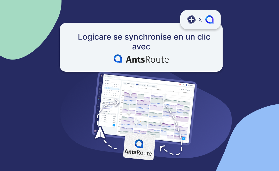 Logicare se synchronise avec AntsRoute pour optimiser les tournées à domicile