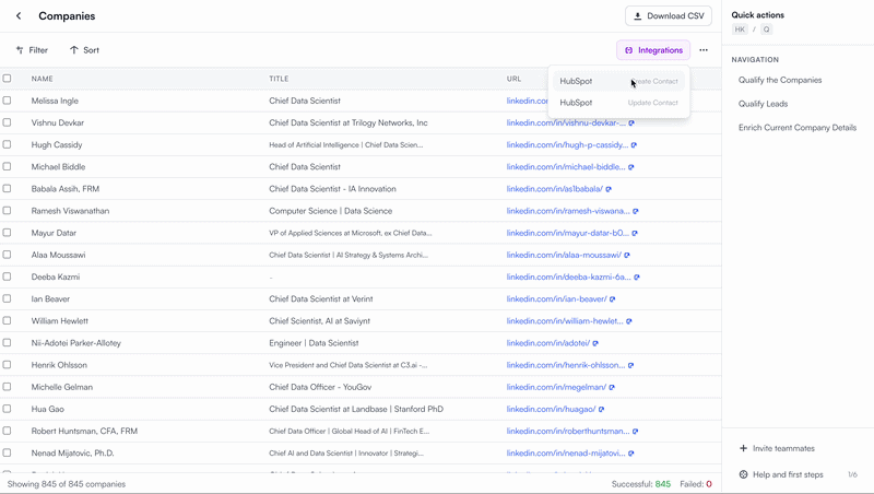 CRM integration walkthrough animation